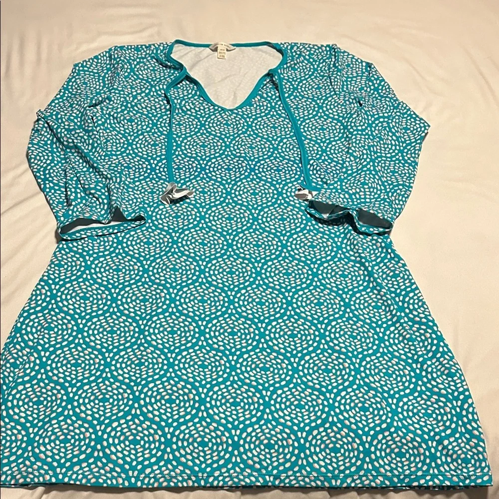 Capelton Road Patterned Dress with White Accents